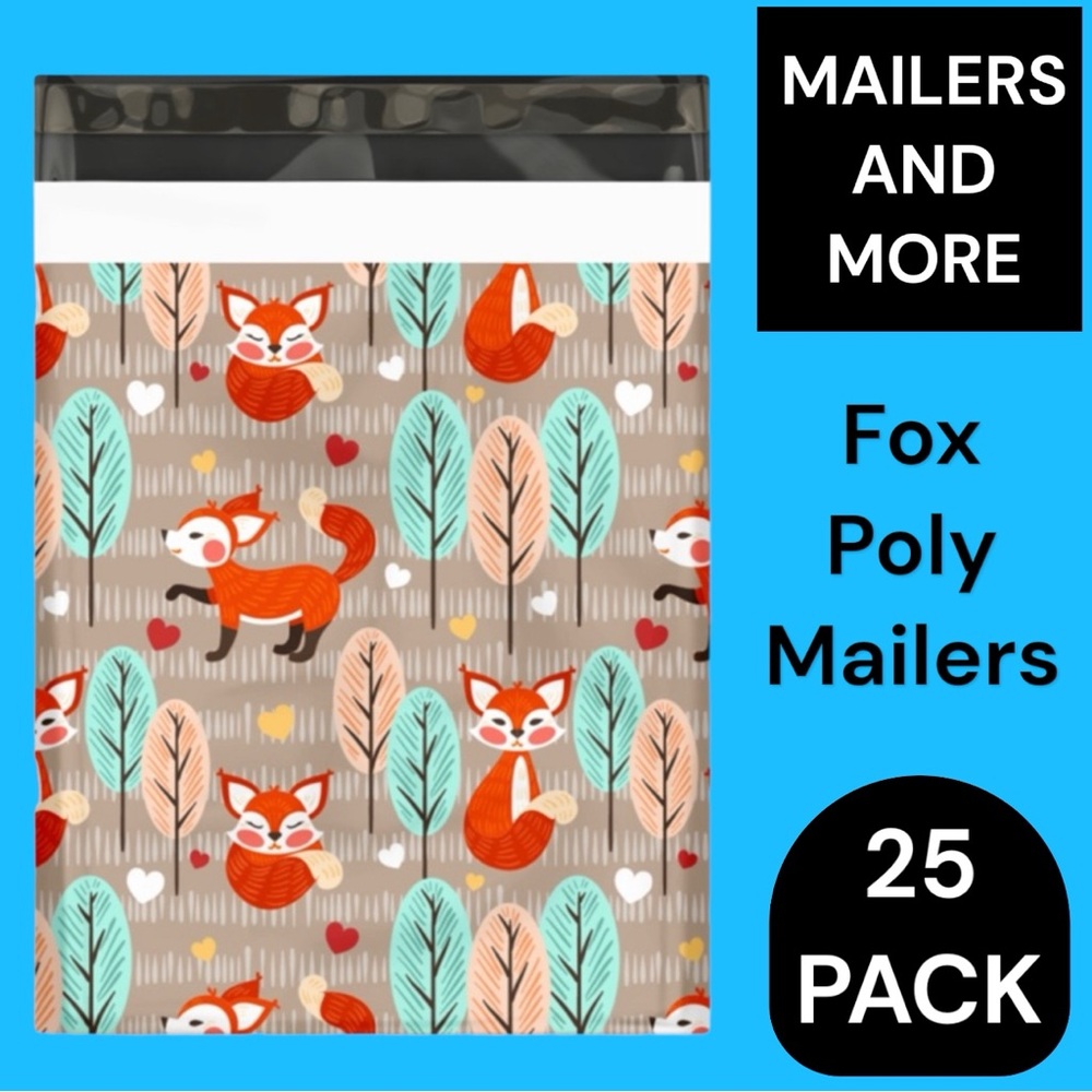 25 10X13 Poly Mailers Fox And Woods Shipping Envelopes PRICE IS FIRM Fall - Picture 5 of 13